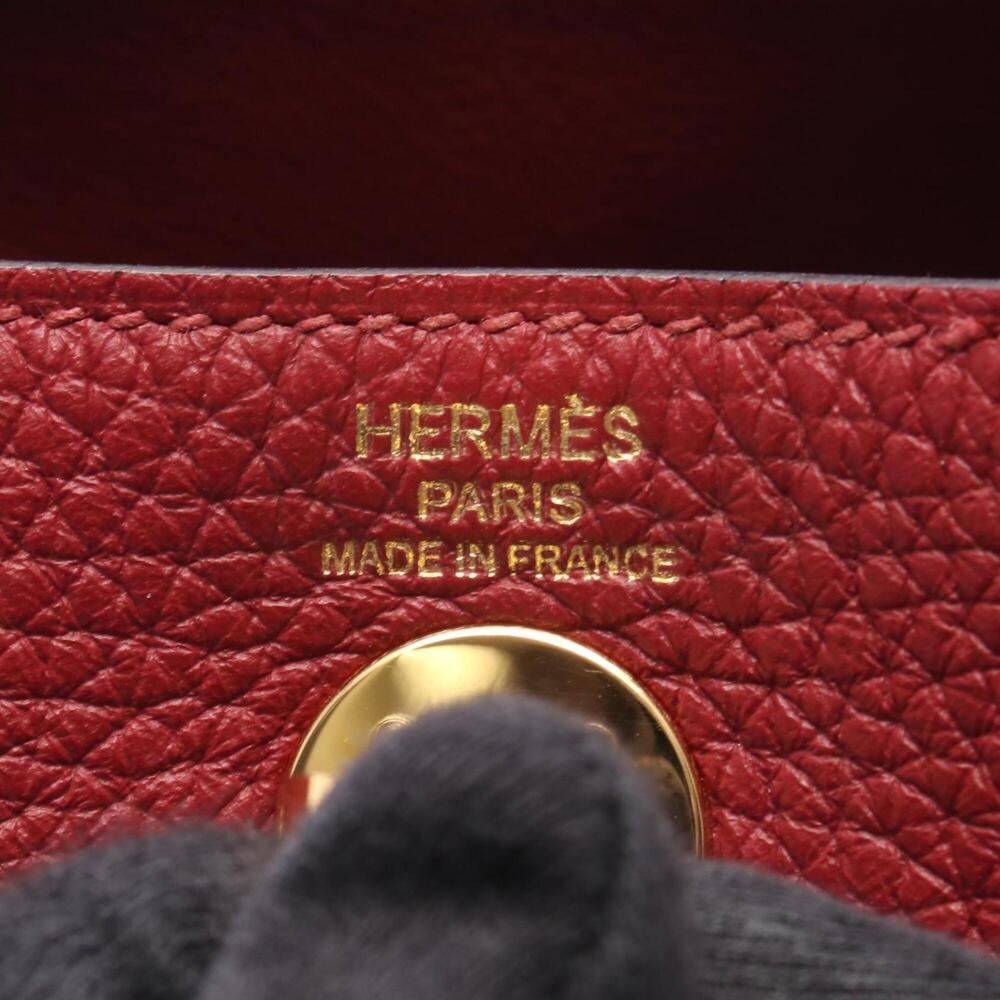 Hermes Lindy Mini Ruby Shoulder Bag/Handbag, Taurillon Clemence Leather, Wome... - Picture 4 of 7